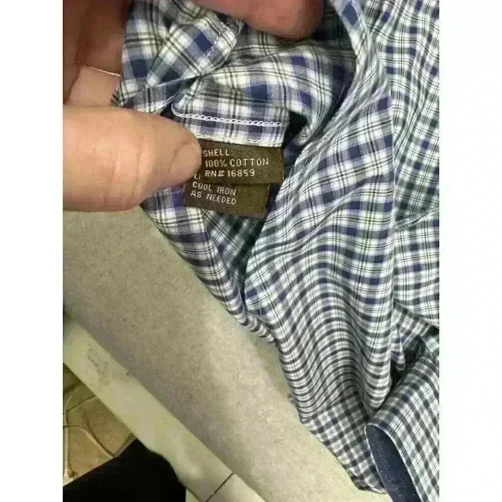 J‎ Mclaughlin XL Long Sleeve Button Up Shirt Flip Cuff Tartan Plaid 100% Cotton - Picture 12 of 12